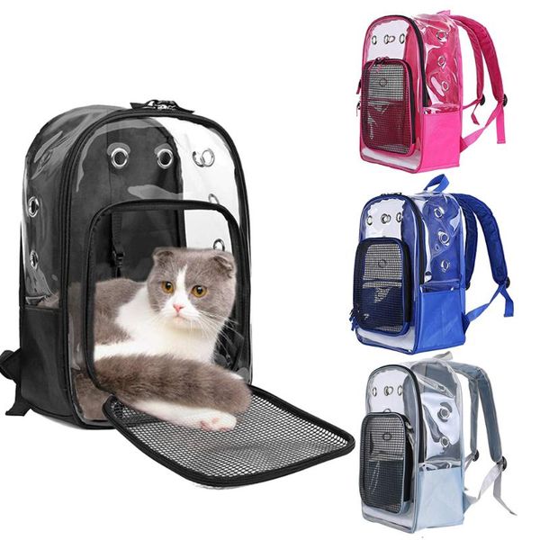 

dog car seat covers transparent pet backpack carrier for cat small animal clear breathable mesh shoulder bag outdoor travel hiking