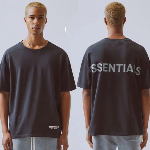 

2021 reflective men and womens t shirt leisure tee skateboard trends logo print tshirt women designer mens short sleeve big size m-3xl, White;black