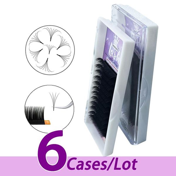 

false eyelashes 6pcs/lot masscaku 2d-6d magnetic camellia handmade mega blooming lash premium easy fan eyelash extension