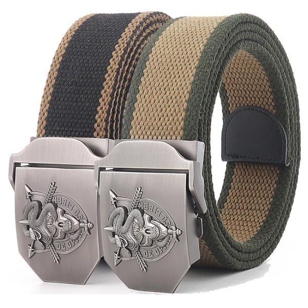 

belts plus large size 110 130 140 150 160cm canvas military belt men automatic buckle waist strap jeans ceinture homme cinto, Black;brown