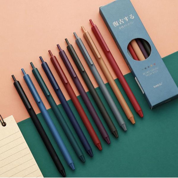 

gel pens creative color pen 5-colors retro style set hand account for office school writing stationery