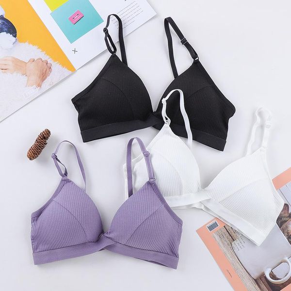 

yoga outfit women's sling french triangle cup sports bra tube beautiful back wrapped chest gym fashion cotton underwear bh