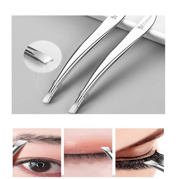 

eyebrow tools & stencils 1pcs stainless steel tweezers eyelash extension bulk