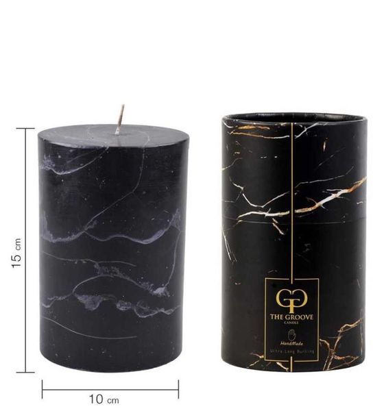 

handmade scented marble candle anthracite color wedding birthday beautiful candlestick 2021 home decoration natural holders