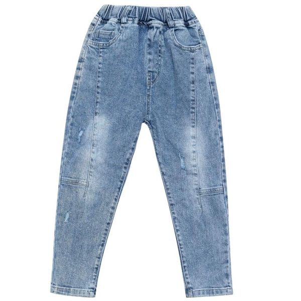 

jeans yourseason spring autumn denim trousers for girls casual children cotton straight ripped pants blue loose