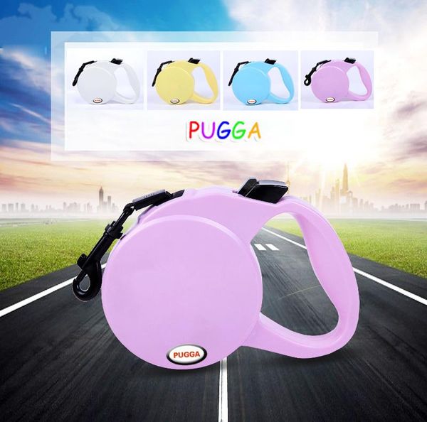 

pet dog leash automatic retractable traction rope 2m 3m 5m collars & leashes