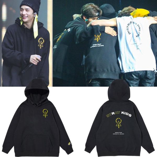 

women's hoodies & sweatshirts stray kids kpop chic women autumn sweatshirt oversized men harajuku hip hop hoody female korean group clo, Black