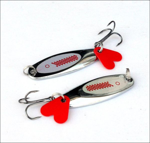 

fishing hooks 7g-21g with red heart slice oblique cut metal sequins luya bait and hard gear accessories wholesale hook