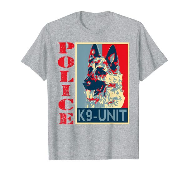 

police k-9 unit thin blue line officer dog german shepherd t-shirt, White;black