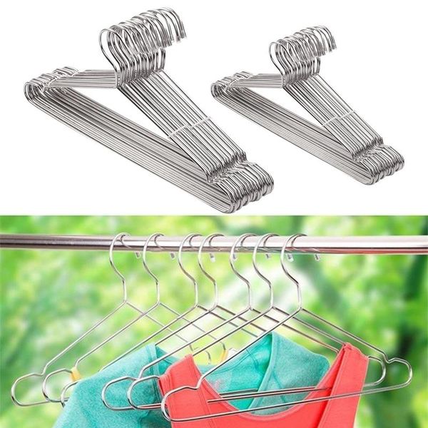 

hangers & racks 10 pack coat stainless steel wire space saving clothes