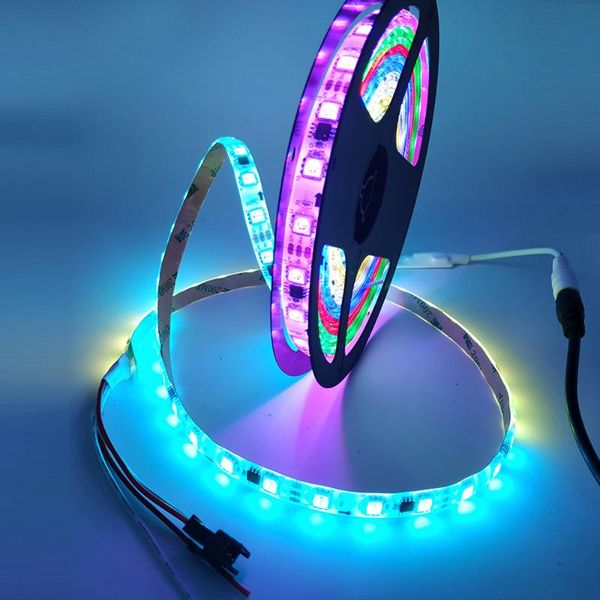 

led strip addressable pixel light full colors ribbon flexible digital tape 1 ic control 3 strips