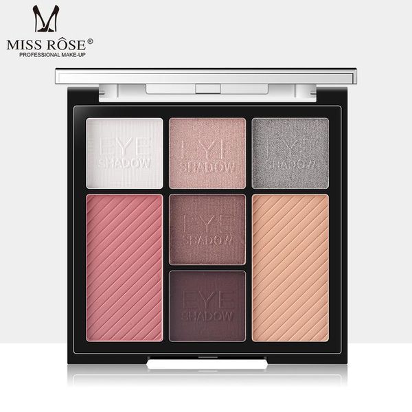 

miss rose cosmetics matte eye shadow 7 colors blush bronzer face contour palette1