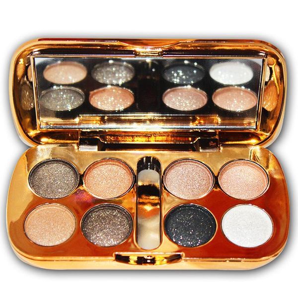 

eye shadow high qual glitter eyeshadow with brush face makeup cosmetics shiny palette 8 colors for