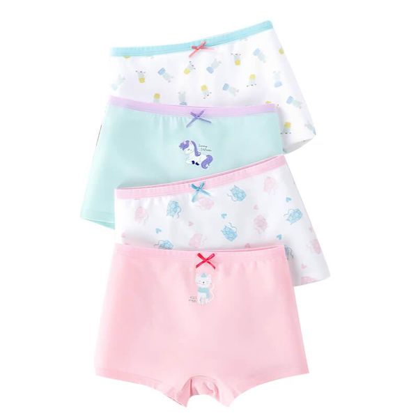 

panties little kids girls' children's boxer briefs shorts cartoon 2 pcs pack soft cotton underwear toddler undies3-13years pants, Camo