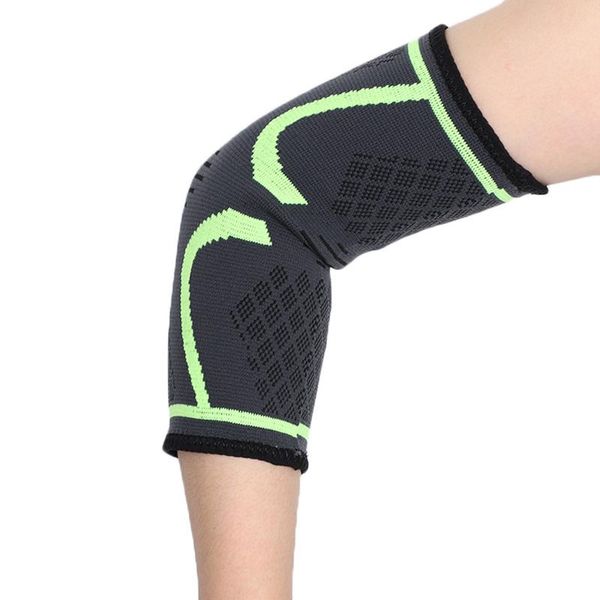 

elbow & knee pads 1pcs support elastic knitted fabric gym sport protective pad absorb sweat basketball arm sleeve brace, Black;gray