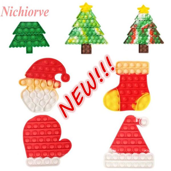 

new halloween fidget toys christmas hat tree glove cartoon sensory bubble toys simple dimple antistress hands squeeze child halloween gifts