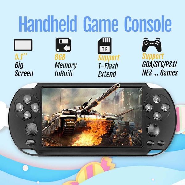 

handheld game console with 5.1 inch lcd portable retro video for kids & adults x9s player players