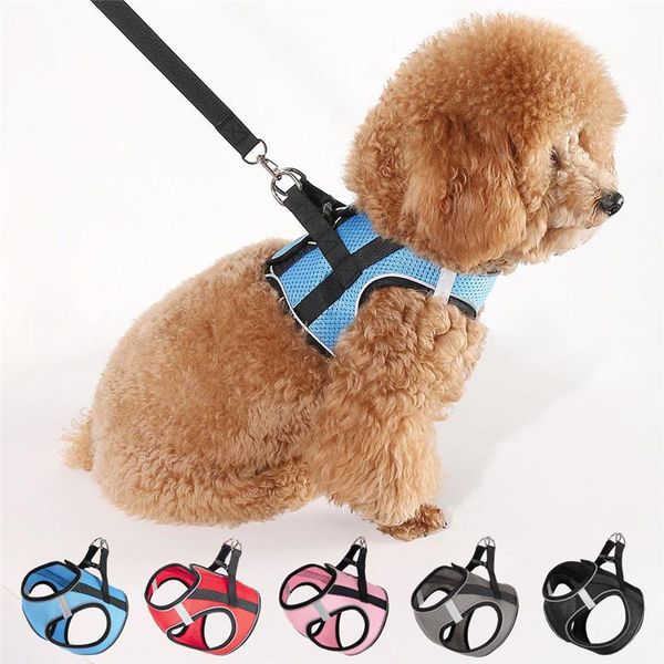 

dog collars & leashes harness breathable vest harnesses for dogs walking reflective walker puppy accessories fashion pet