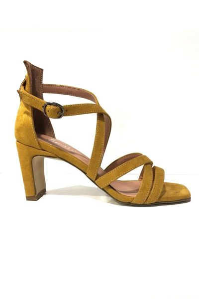 

sandals mustard suede women classic heels shoes denny, Black