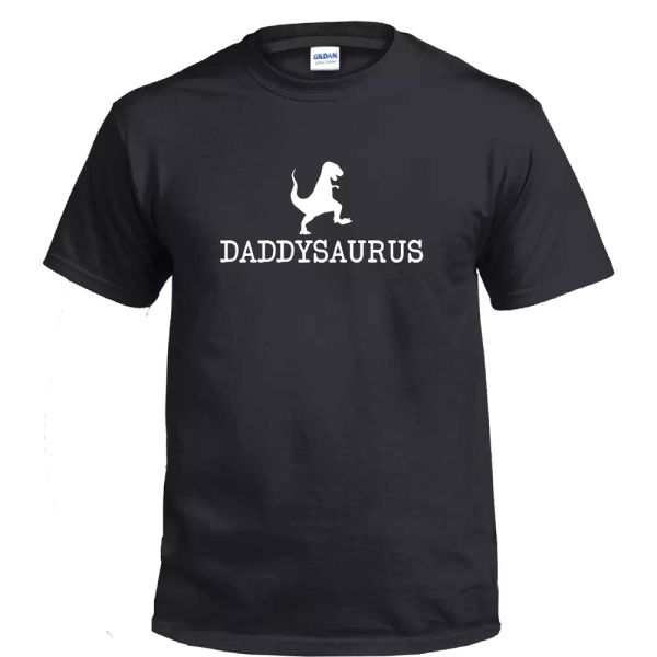 

daddysaurus dad dinosaur t-rex birthday party daddy gift 100% cotton t-shirt, White;black