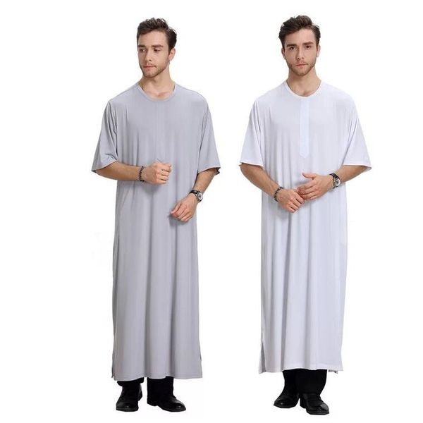 

ramadan muslim men clothes jubba thobe long dress pakistan saudi arabia djellaba kaftan dubai abaya islamic robe worship service, Red
