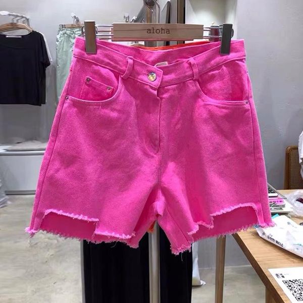 

women's shorts kymakutu 2021 tassel irregular high waist women casual wide leg summer ladies korea fashion female mujer, White;black