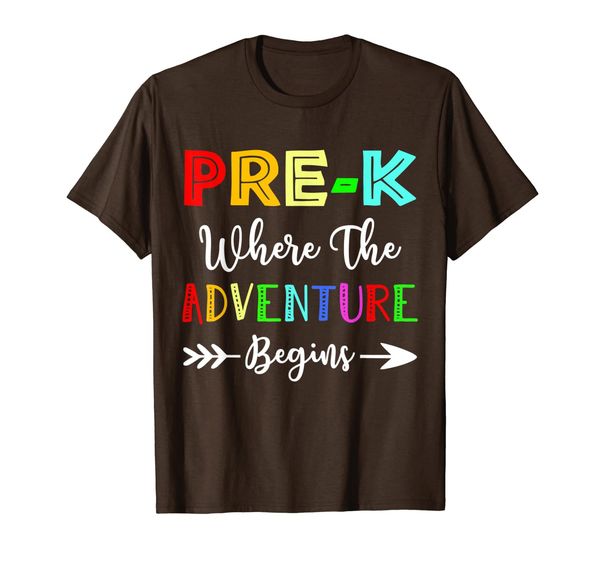 

pre-k where the adventure begins gift shirt ideas, White;black