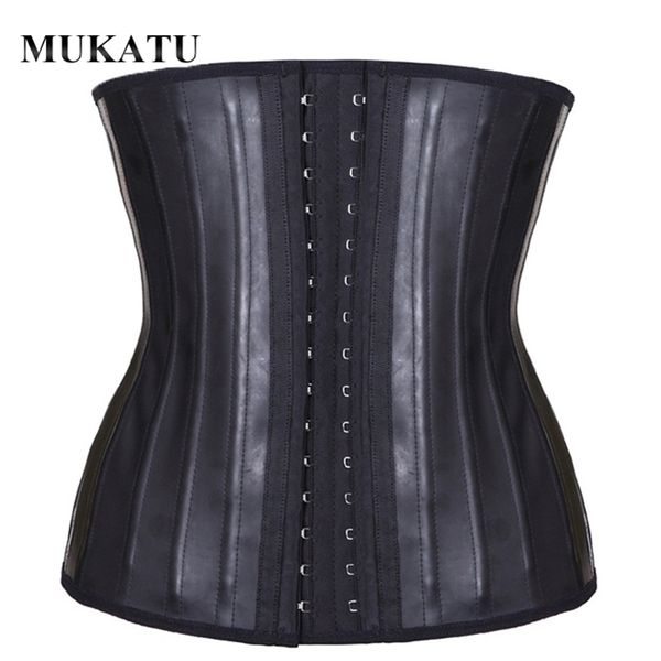 MUKATU Latex Taille Trainer Korsett Bauch Slim Gürtel Body Shaper Modelliergurt 25 Stahlknochen Taillenmieder Gaine Amincissante 220307