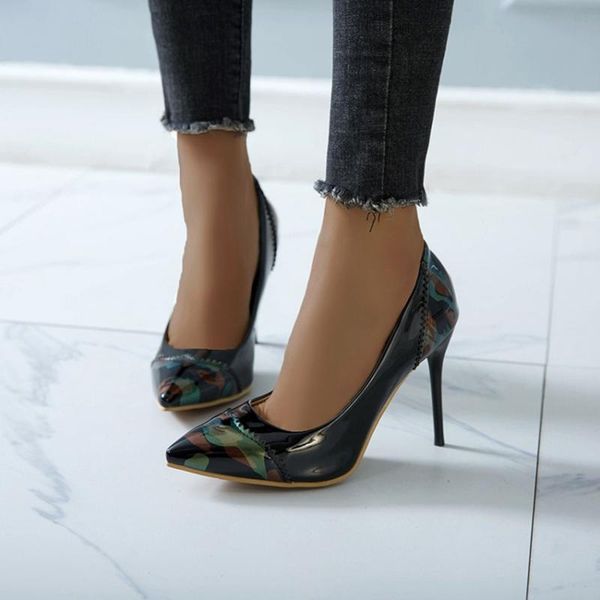

dress shoes fashion elegant plus size sale 33-50 pointed toe women pumps platform stiletto high heels ladies wedding party t267, Black