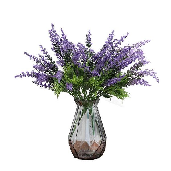 

artificial purple lavender green plants wedding arrangement home floral flowers decorative & wreaths