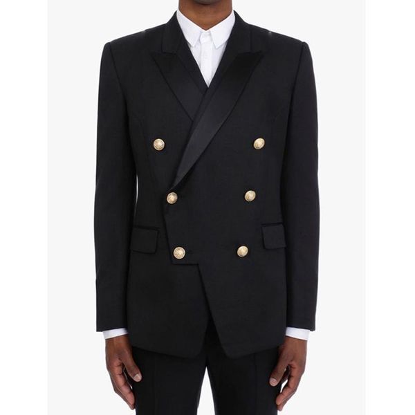 

men's suits & blazers double breasted black men with peaked lapel 2 piece slim fit wedding tuxedo for groom prom african fashion clothe, White;black