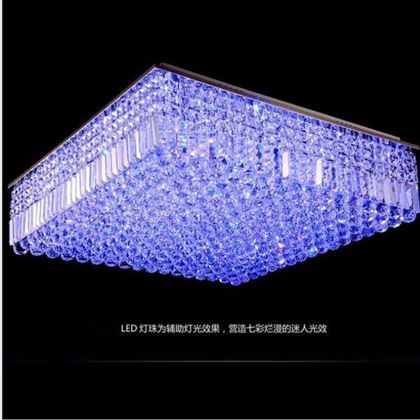 

ceiling lights l rectangular crystal lamp living room color led restaurant k9