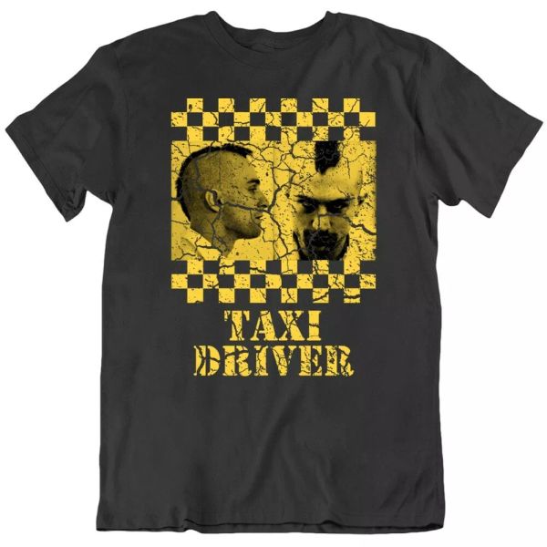 

taxi driver classic 70s cult movie fan t shirt, White;black