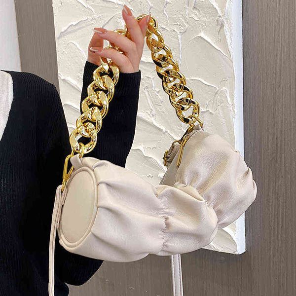 

shopping bags small pu leather barrel-shaped crossbody bags for women 2021 winter lady luxury designer chain shoulder handbags and purses 76