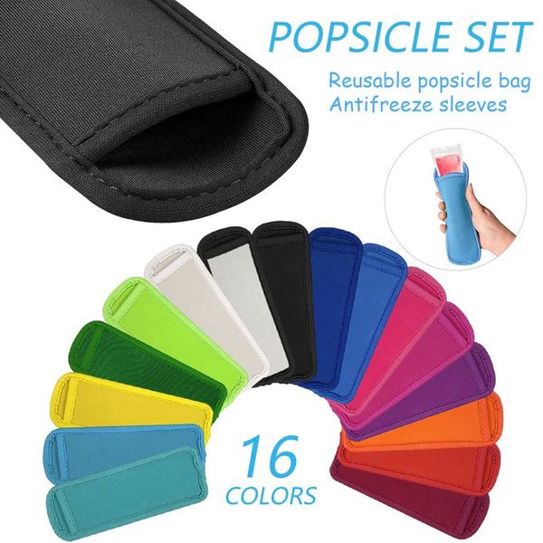 

storage bags 5pcs/lot popsicle sleeve ice sticks cover pops lolly er holder children anti-cold bag reusable #t1p