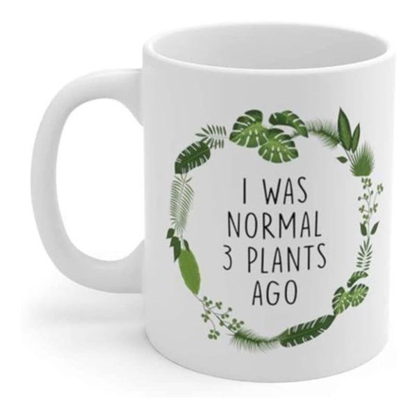 

mugs i was normal 3 plants ago mug, crazy plant lady gardener gardening lover mug