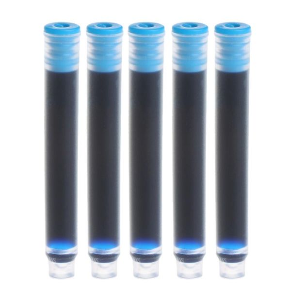 

highlighters 5pcs/set universal fountain pen ink sac cartridge pens refill office stationery, Black;red