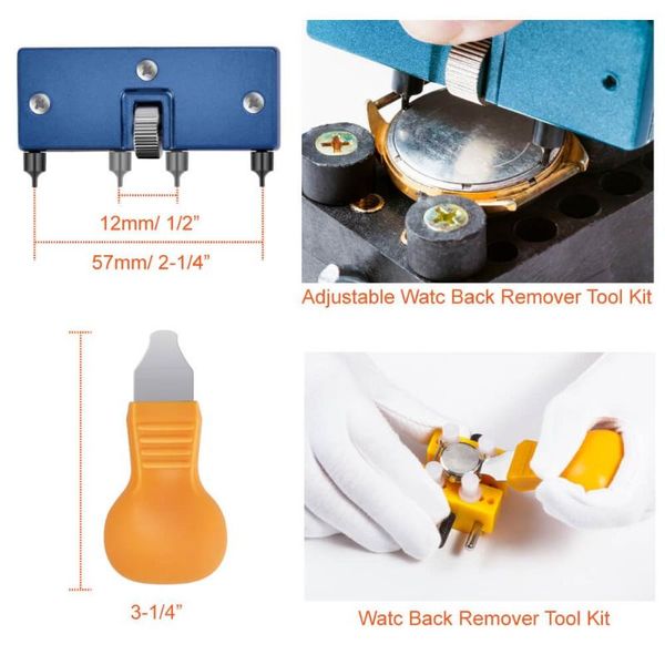 

repair tools & kits 16pcs watch press tool with battery replacement kit and fitting dies for back remover closer batte