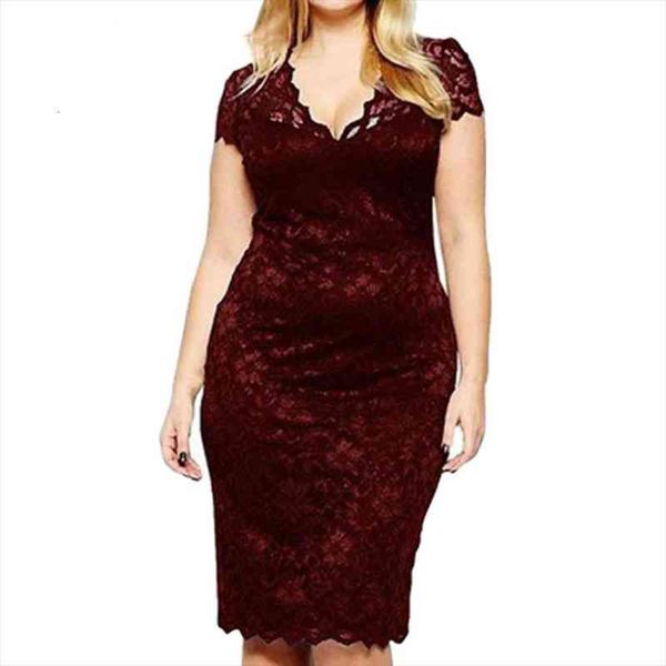 

fashion lace womens dress hollow out deep-v short sleeve slim party midi, Black;gray