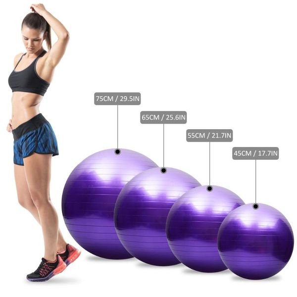 

anti-burst yoga ball thickened stability pilates barre physical fitness exercise 45cm / 55cm 65cm 75cm balls