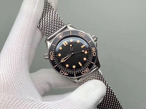 U1 qualidade relógio mergulhador 300m 007 edição preto 600m movimento mecânico automático relógios masculinos pulseira de aço relógios de pulso esportivos sem tempo para morrer