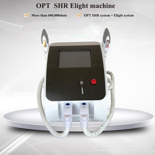 Elight ipl rf equipamento elevador de mama e máquinas de remoção de pelos leves opt máquina de spa de rejuvenescimento da pele 2 alças 600000 tiros