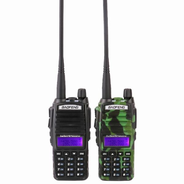 

walkie talkie 2pcs baofeng uv-82 walkie-talkie 5w u/v uv 82 portable 10 km uv82 radios 9r ham radio