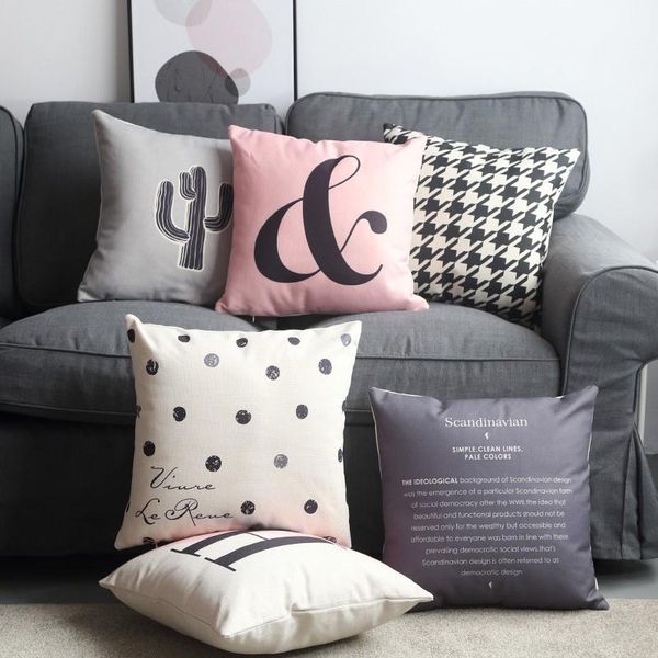 

cushion/decorative pillow nordic leisure cushion simple living room backrest office ceative waist removable washable ff70s