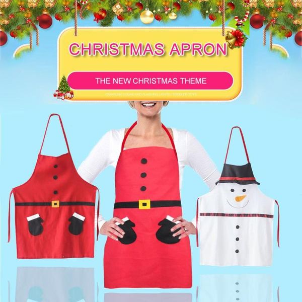

aprons christmas decoration apron fabric color printing prop 1*christmas #t