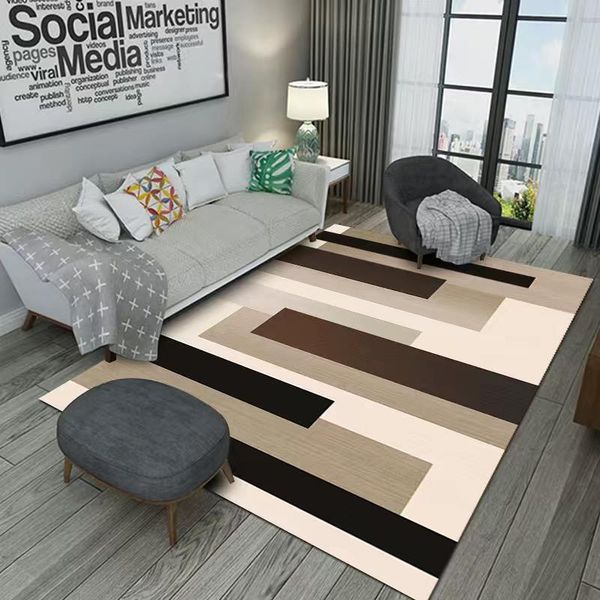 

modern fashion stitching living room bedroom bed carpet geometry coffee table cloakroom home mildew proof soft carpets