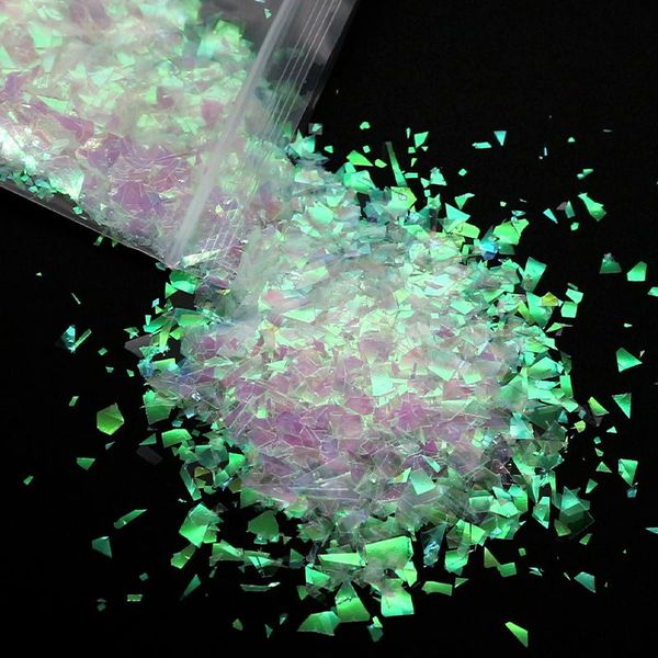 

nail glitter 2g/10g holographic ab flake sparkly sequins irregular paillette diy polish manicure art decoration accessories, Silver;gold