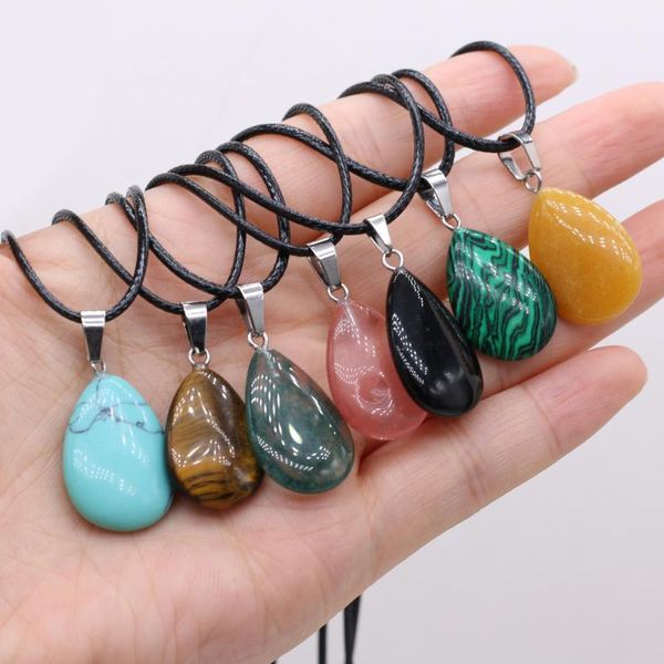 

charms natural semi-precious stone perfume water droplets shape opal turquoise 16x24mm lenght 40+5cm for jewelry making necklaces gift, Bronze;silver