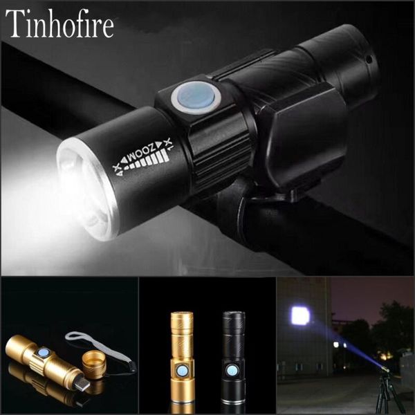 

bike light ultra-bright stretch zoom q5 200m bicycle front led lamp usb rechargeable cycling with u-holder flashlights torches