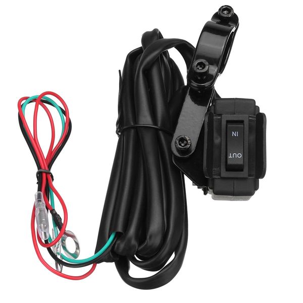 

winch rocker thumb switch with mounting bracket handlebar control for atv utv